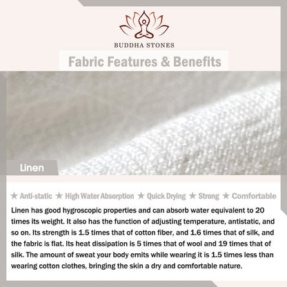 Buddha Stones Summer Men's Solid Color Button Short Sleeve Cotton Linen Shirt