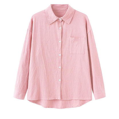 Buddha Stones 2Pcs Long Sleeve Shirt Top With Pockets Drawstring Pants Meditation Cotton Clothing Women's Set